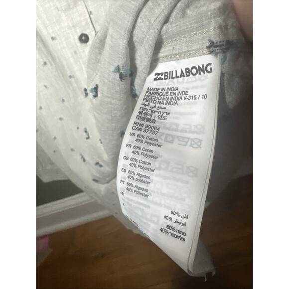 Billabong All Day Jacquard Geometric Button Down Shirt Men's Large - Picture 4 of 5